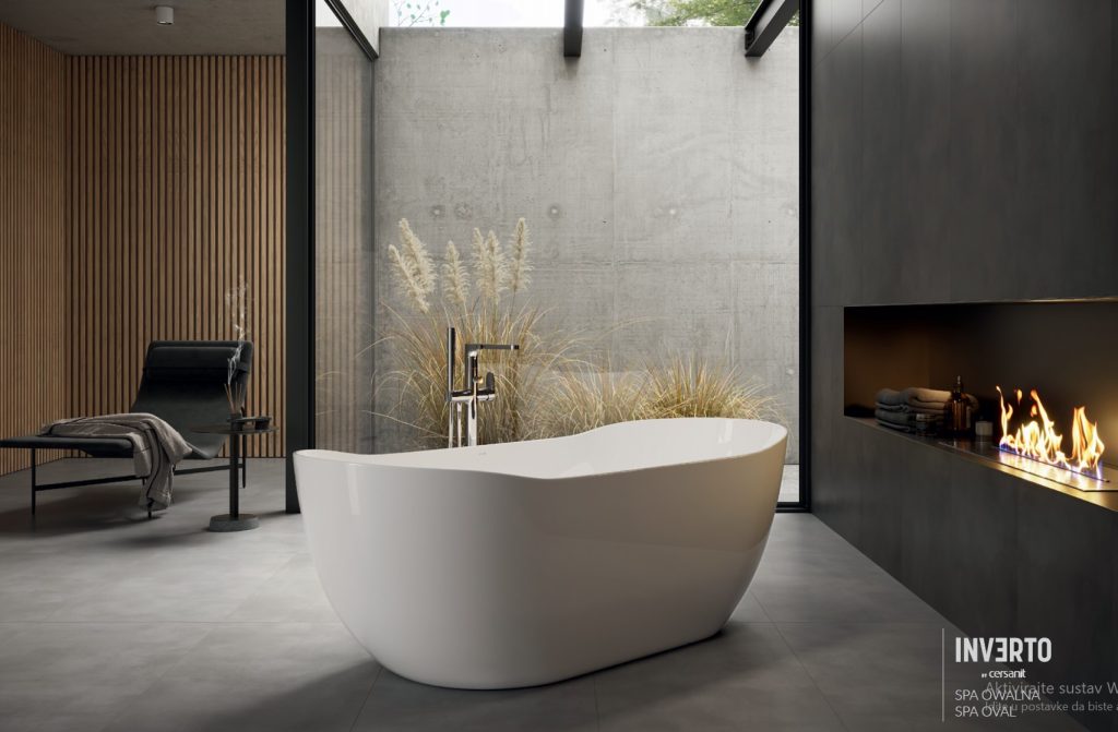 INVERTO SPA OVAL FREESTANDING BATHTUB 180x80CM