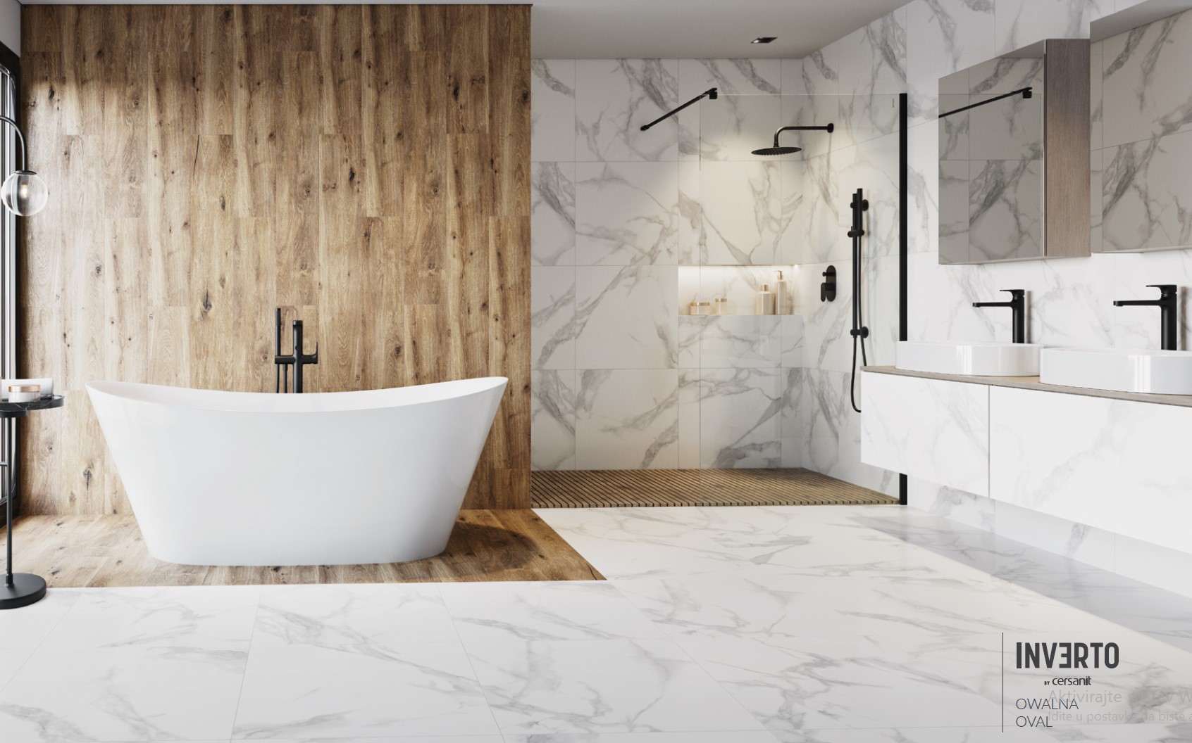 INVERTO OVAL FREESTANDING BATHTUB 170x80cm